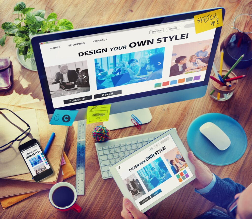 Person checking updates on changes made on website via editorial collaboration tools